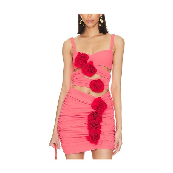 Atoir 'D�j� Vu' Red Polyester Crop Top Size XS - Picture 1 of 4